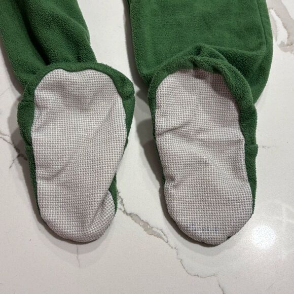 Carter's | Boys 18M Soft Fleece Green Dinosaur  Pjs Footie Winter Pajamas - Picture 12 of 13